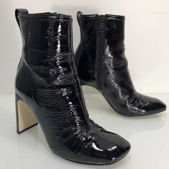 Rag & Bone Ellis Black Patent Leather Ankle Boots Size 35 - Picture 4 of 15
